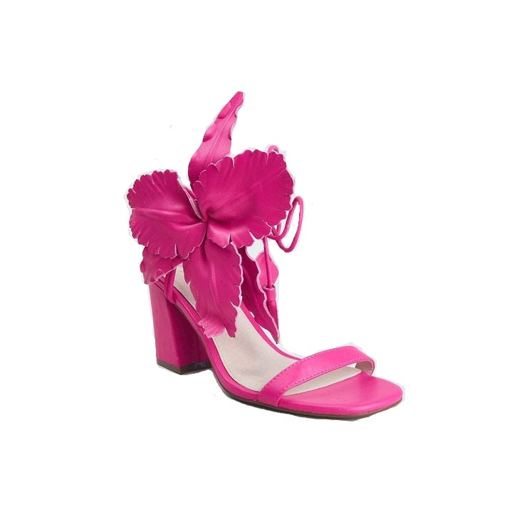 Magenta block heels best sale