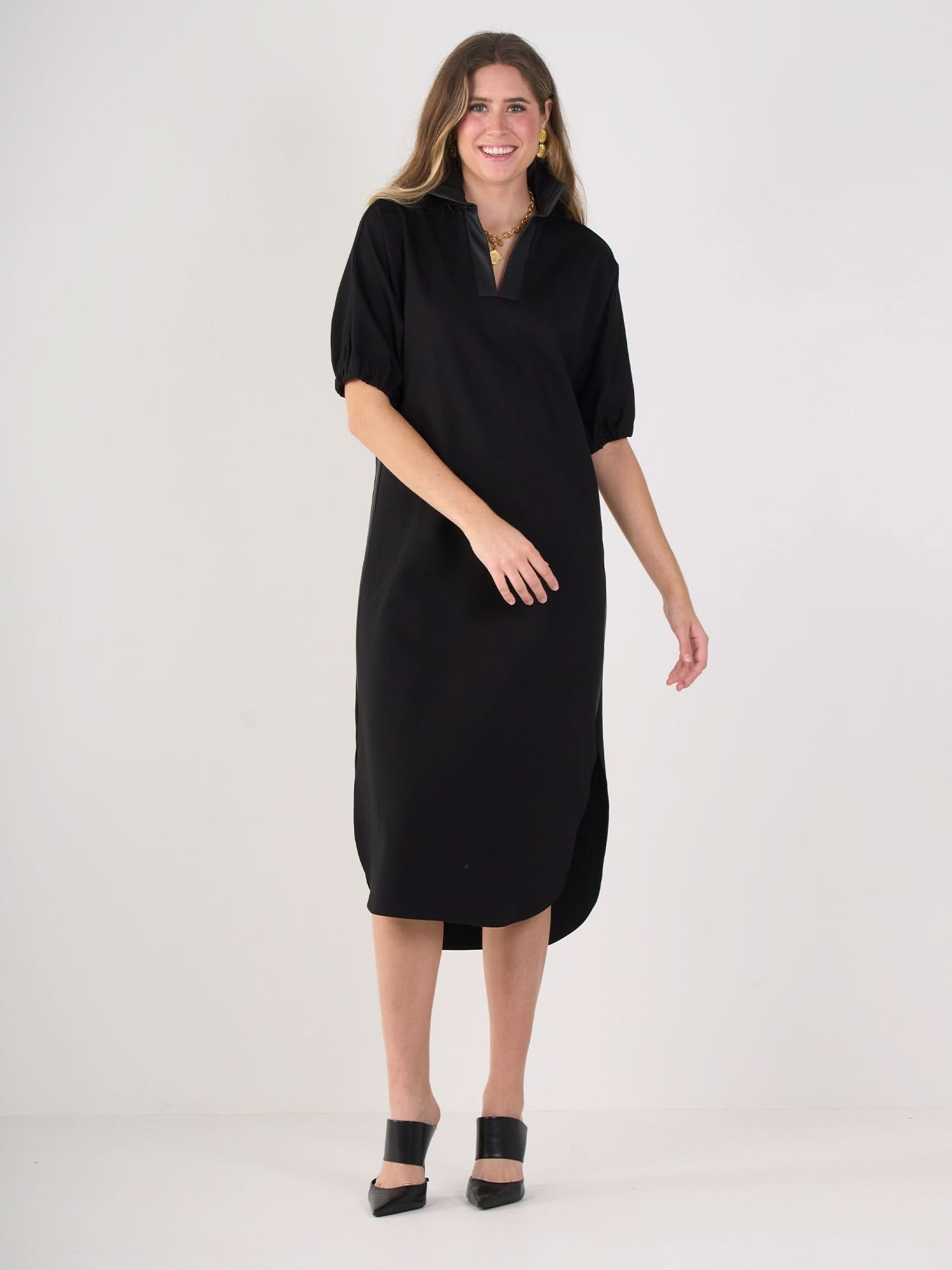 Poppy Caftan in Black Ponte M Poppy Caftan in Black Ponte M
