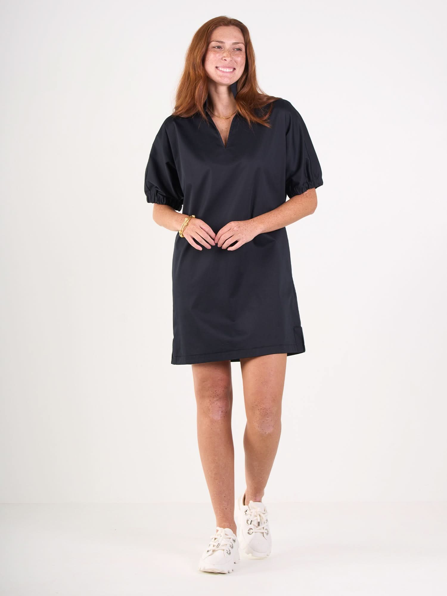 Poppy Dress - Black Cotton Poplin Black Cotton Poplin / XL Poppy Dress - Black Cotton Poplin Black Cotton Poplin / XL