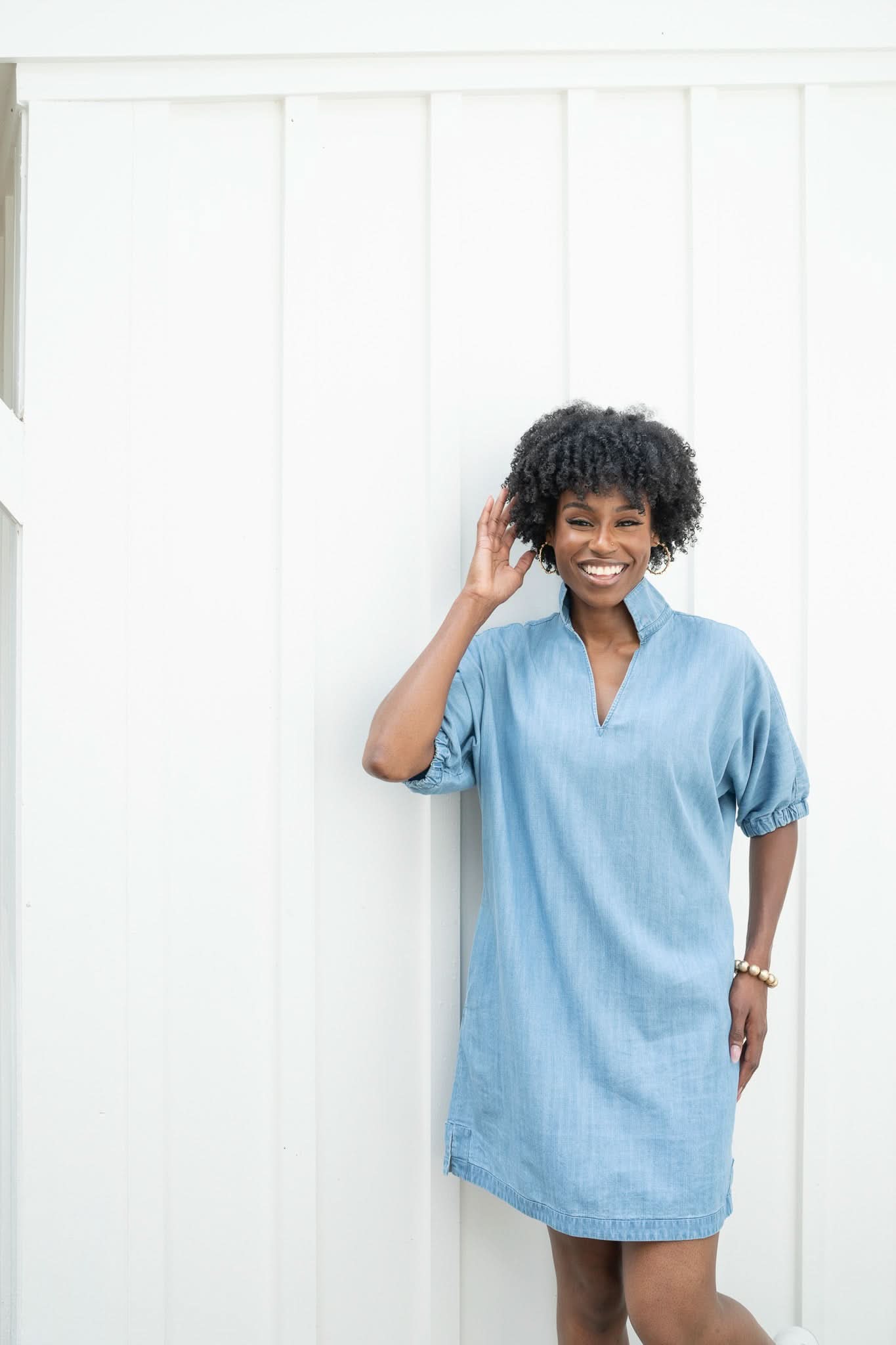 Poppy Dress in Denim Chambray XL