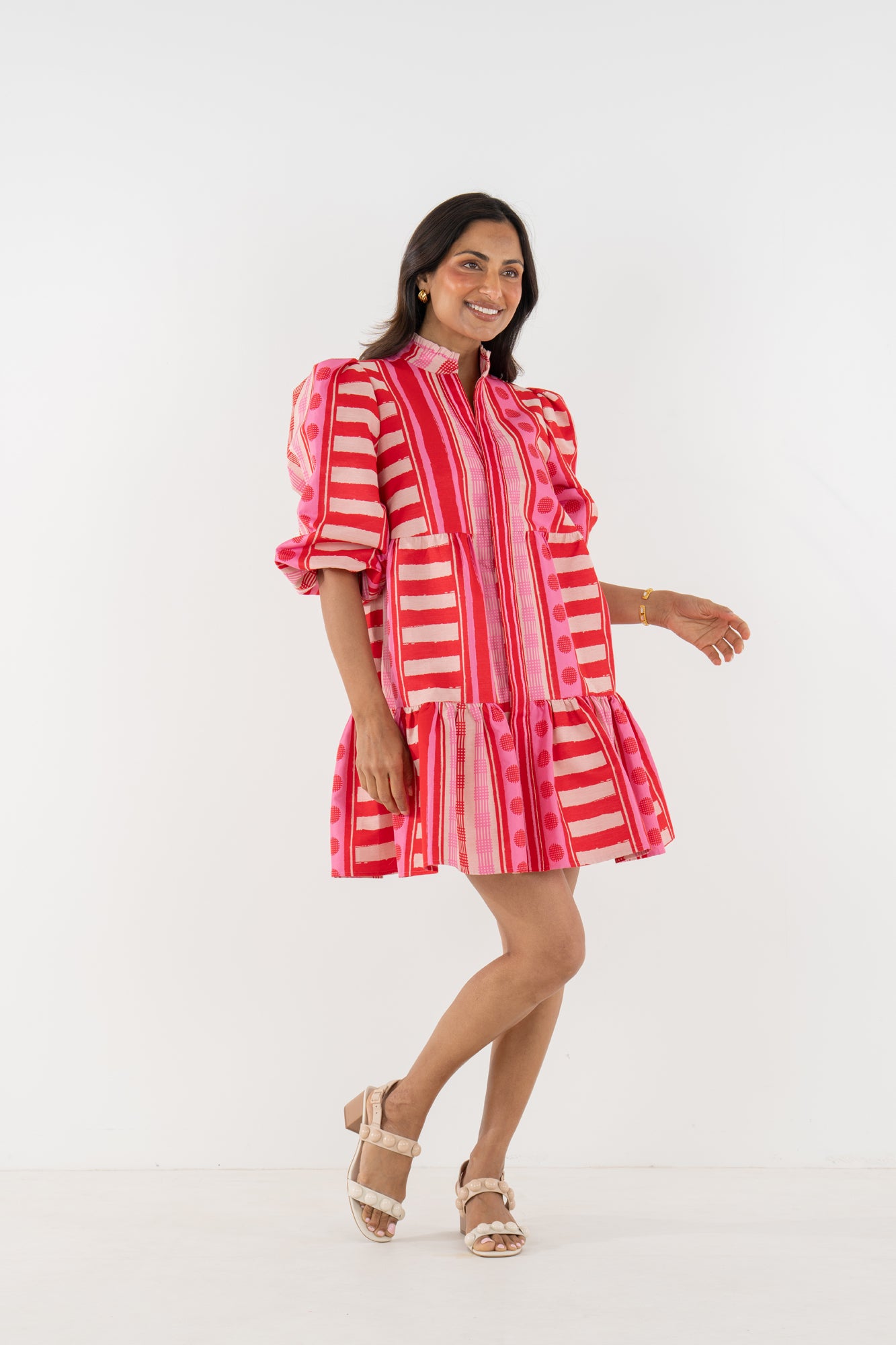 Sadie Dress in Peach Jubilee Emily McCarthy Sadie Dress in Peach Jubilee Emily McCarthy