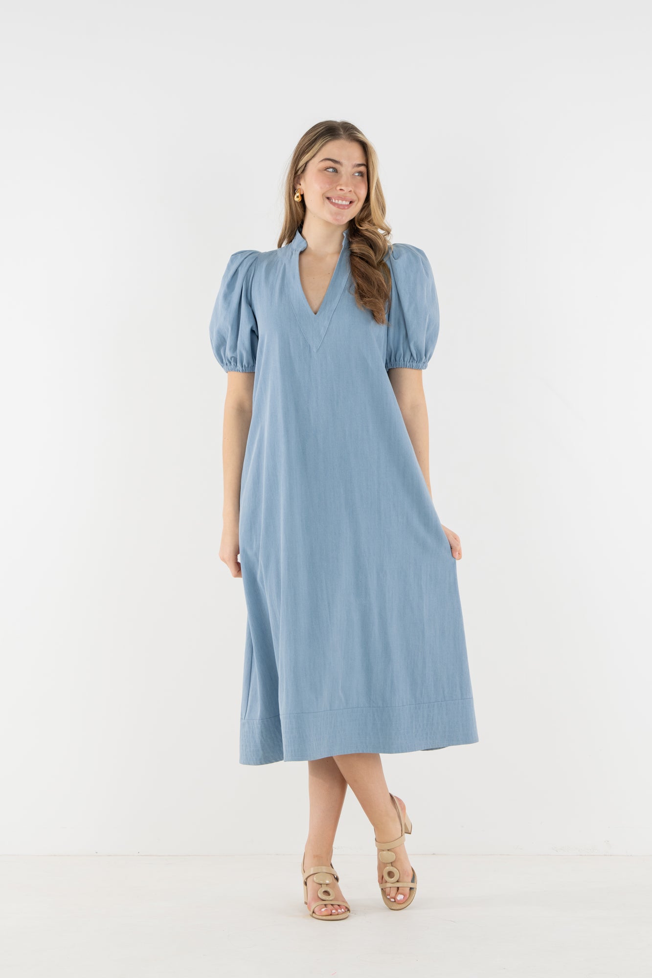 MADISONBLUE HAMPTON CHAMBRAY OP ワンピース Hampton Dress in Denim – Emily McCarthy