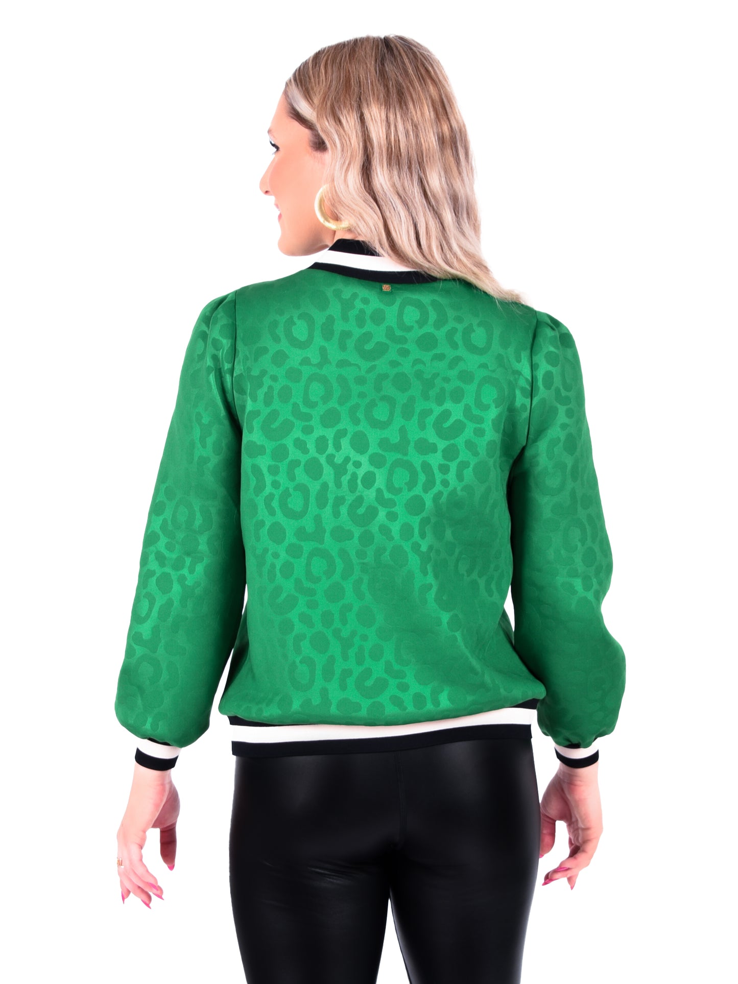 Julia Day Pullover - Evergreen Cheetah