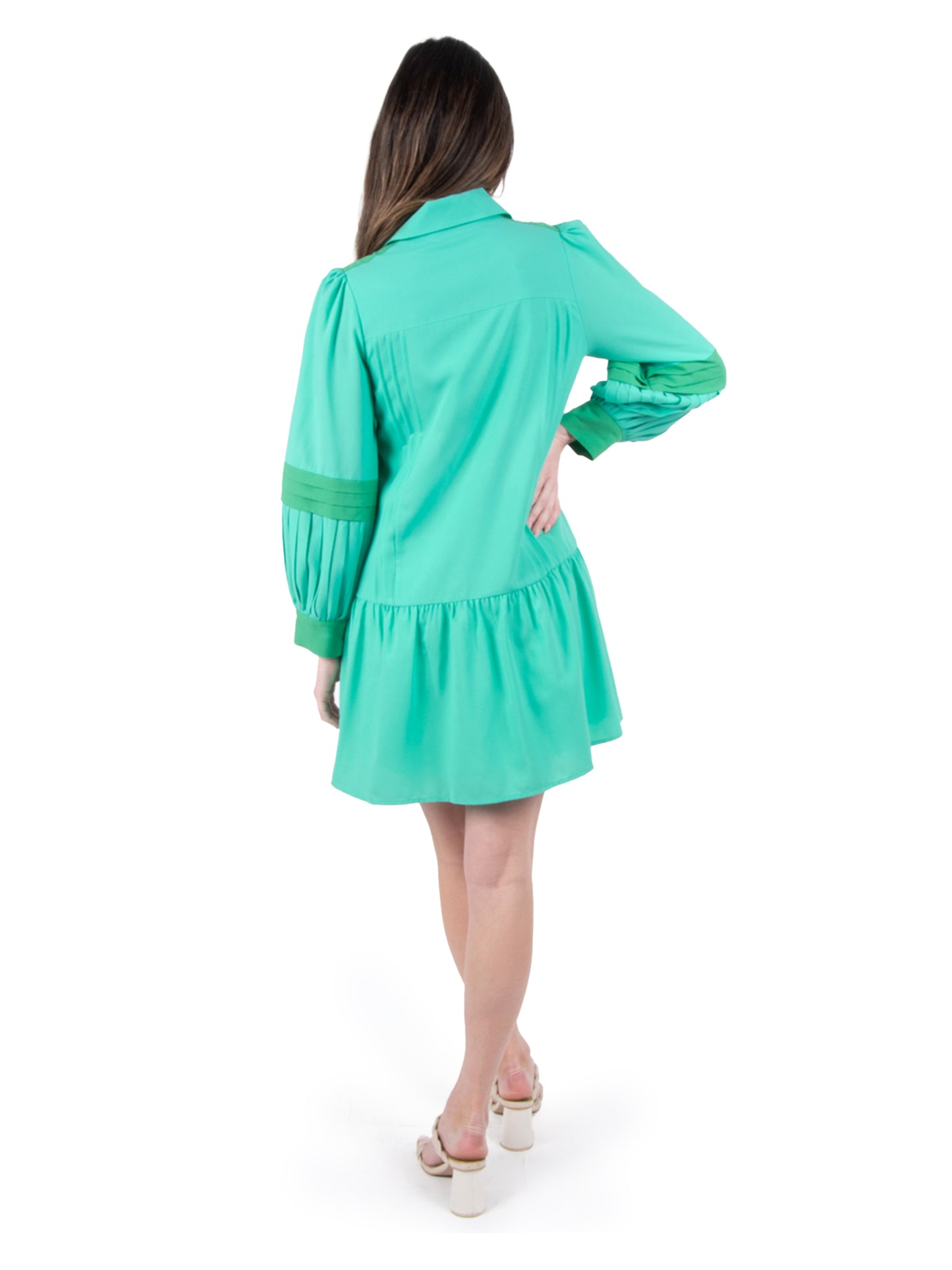 Delany Dress - Electric Green
