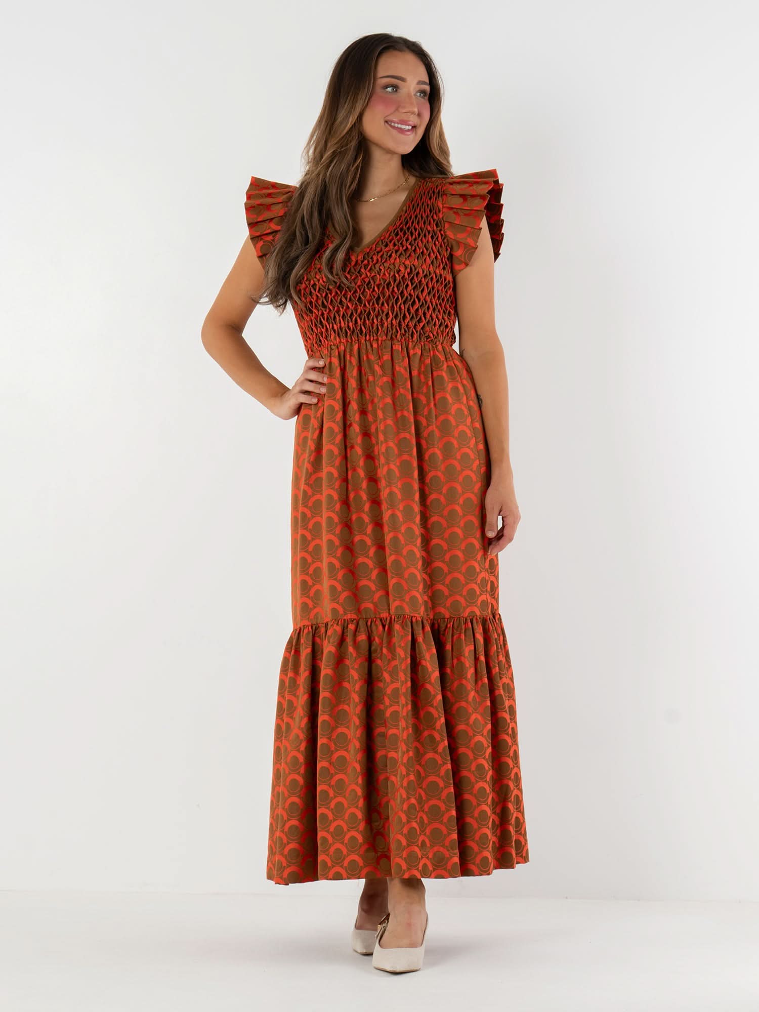 open lace back dress Brochu Walker Havana Dress in Tangerine main image 0