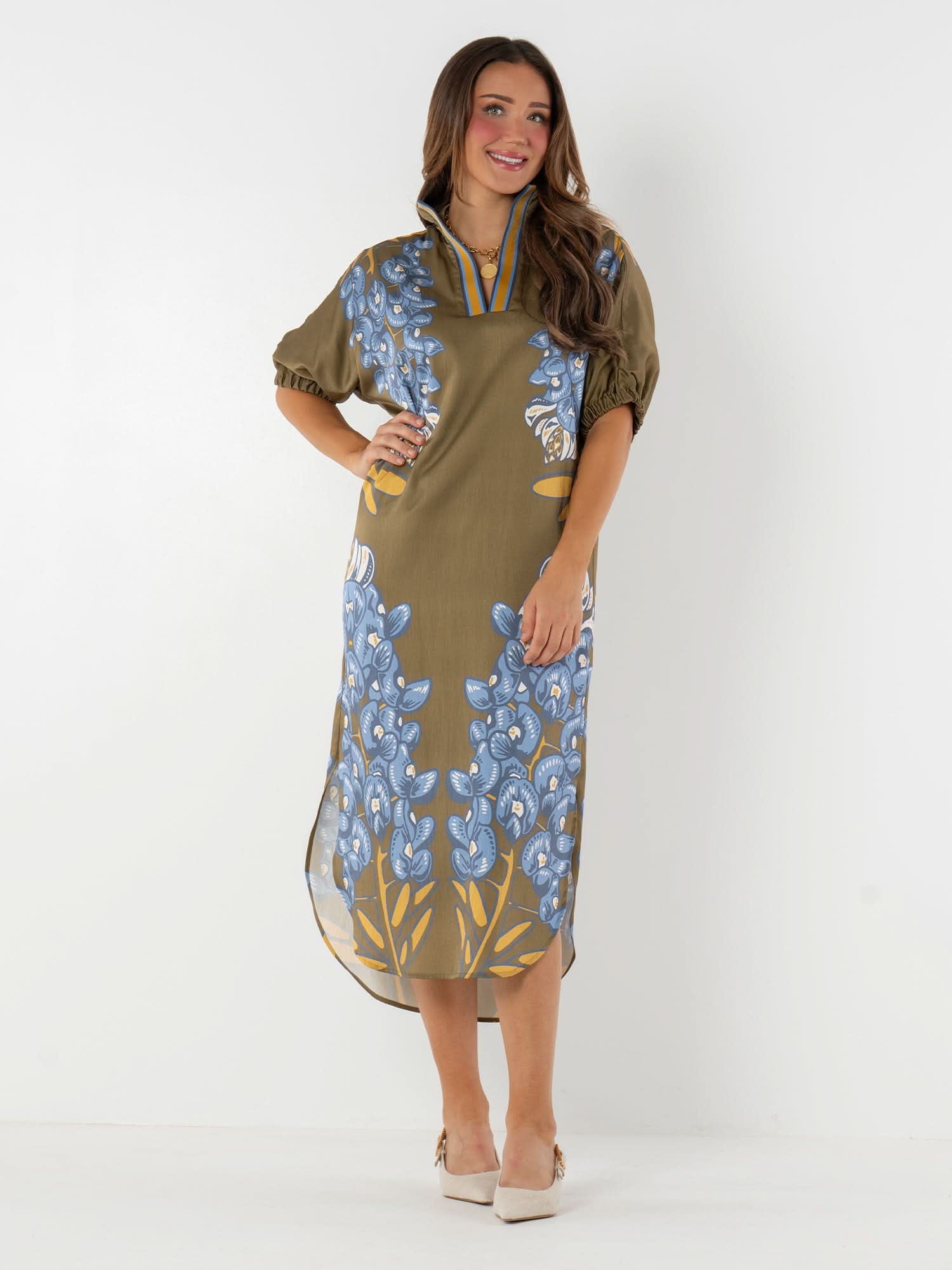 Poppy Caftan in Bluebonnet Emily McCarthy Poppy Caftan in Bluebonnet Emily McCarthy