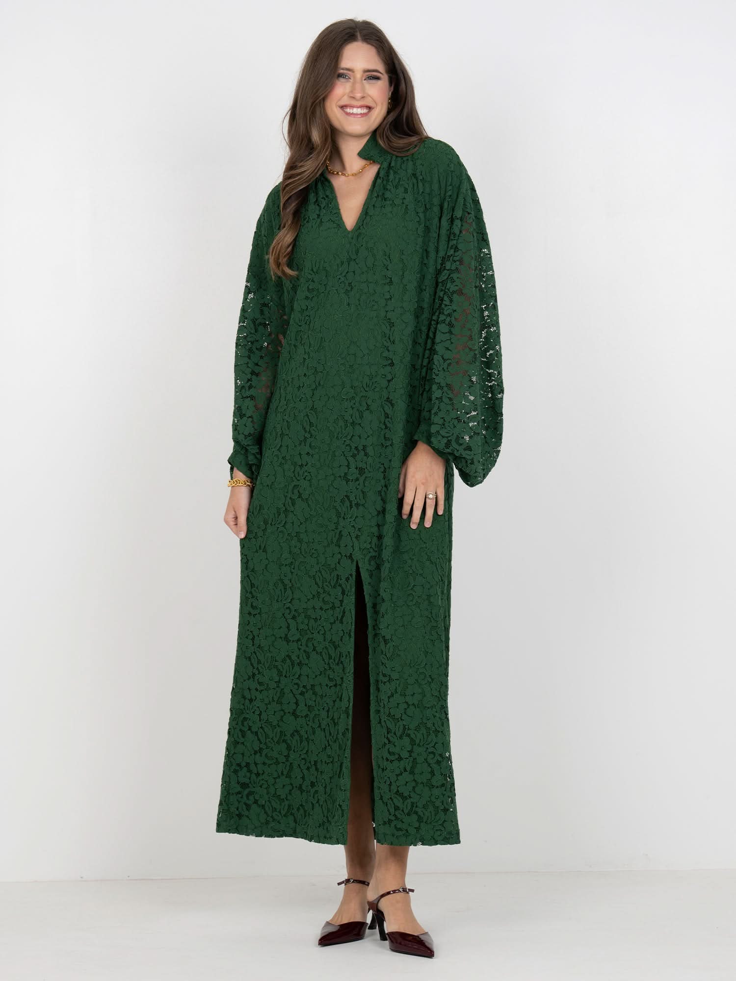 Fiona Dress in Eden Green Xs Fiona Dress in Eden Green Xs