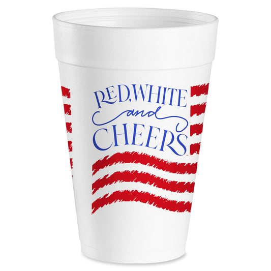 Red, White, & Blue Cheers Foam Cups