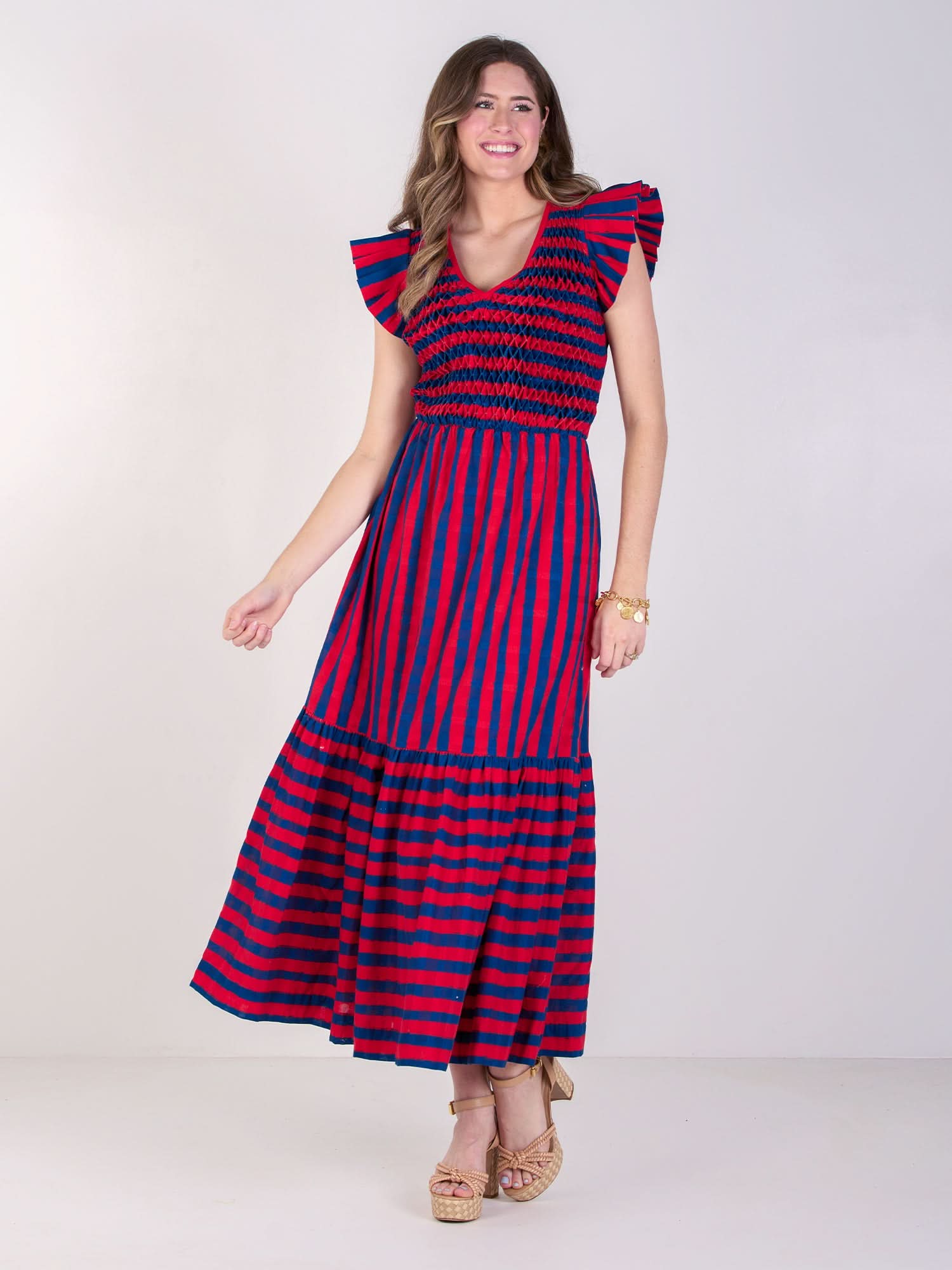 Grace Maxi in Americano Stripe Emily McCarthy Grace Maxi in Americano Stripe Emily McCarthy