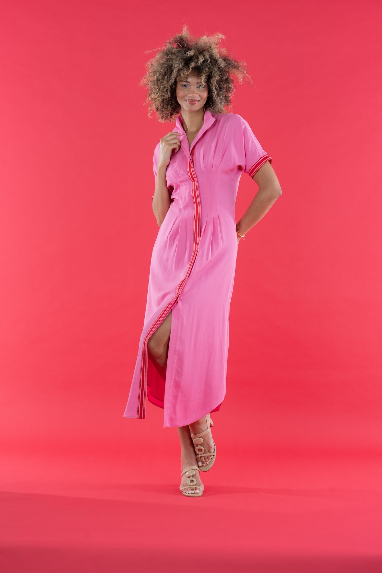 Georgia Dress in Pink Carnation – Emily McCarthy