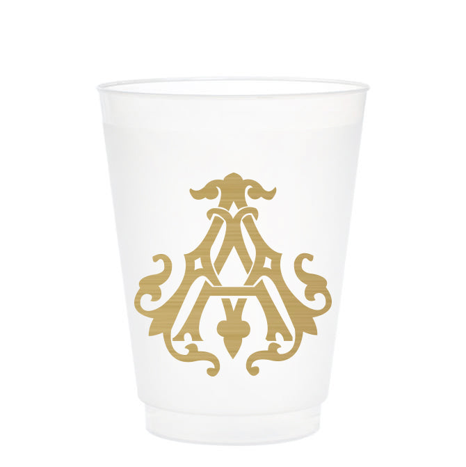 Modern Monogram Party Cups