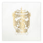 Savannah Crest Cocktail Napkin Set - White/Gold