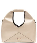 Crescent Tote Crinkled Leather Oyster
