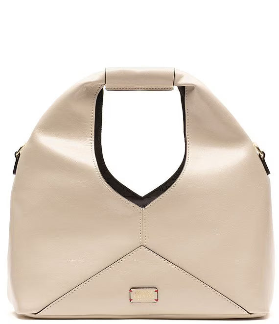 Crescent Tote Crinkled Leather Oyster
