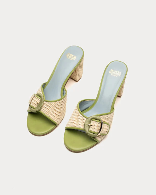 Taylor Buckle Heel - Natural/Green