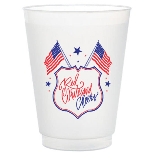 Red White & Cheers Frosted Cups