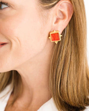 Madeline Handmade Studs - Red