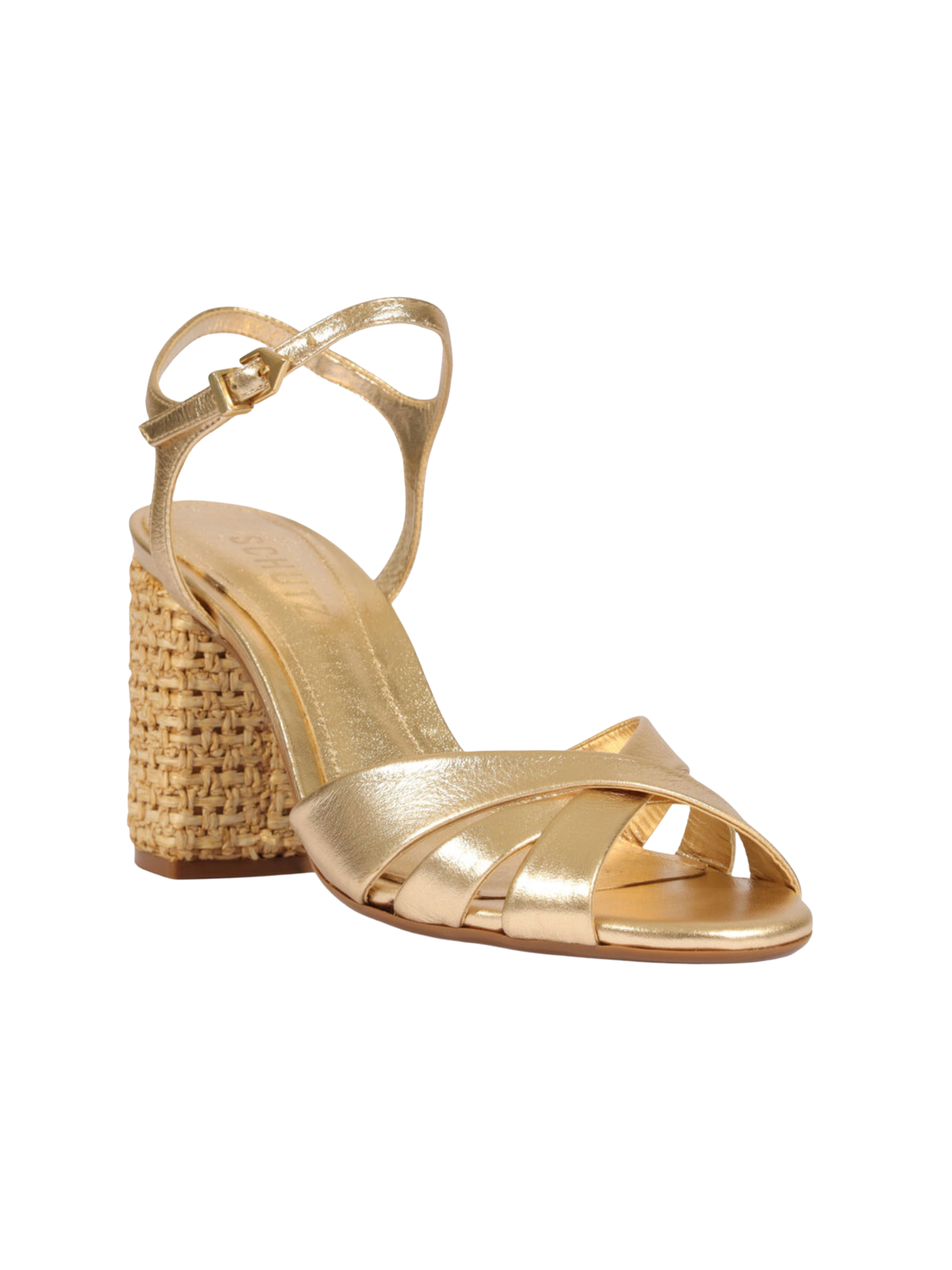 Keefa Raffia High Block Heel