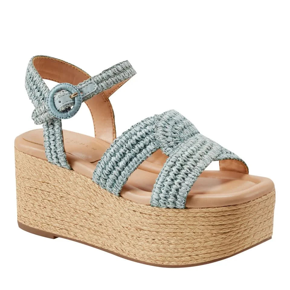 Payley Platform Blue Raffia