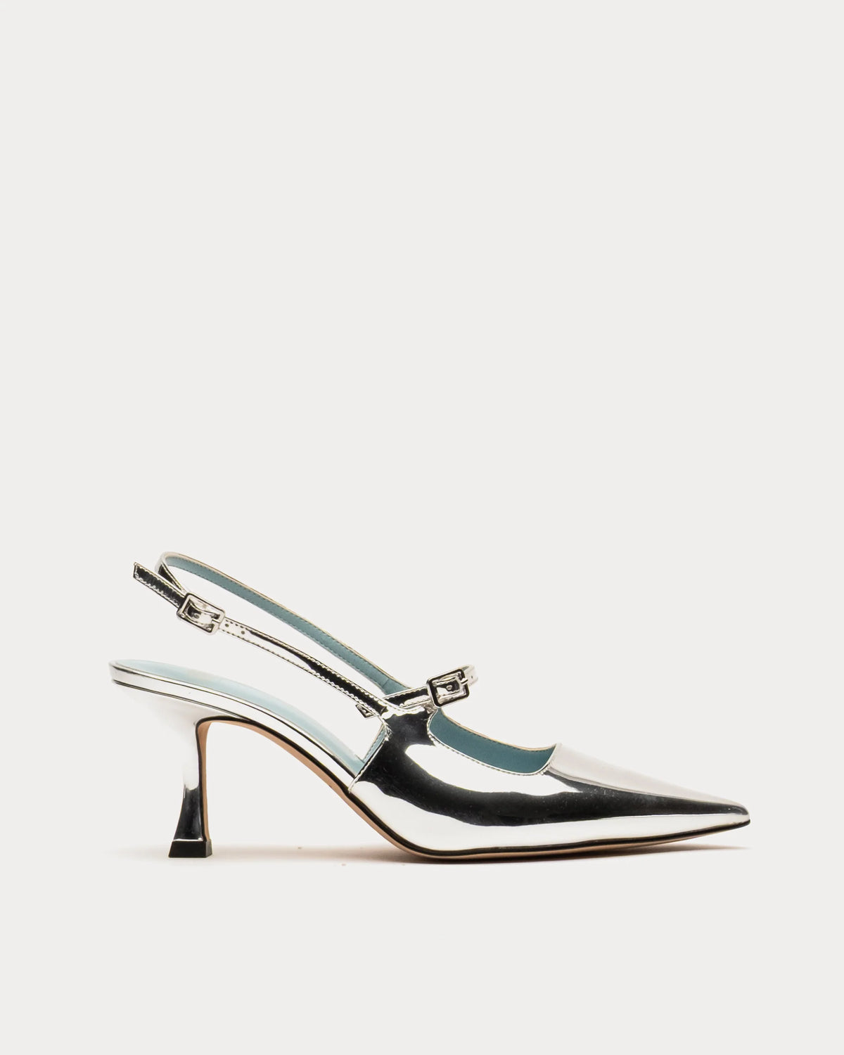Silver Vivi Pump w/ Buckle