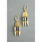 Brass & Jasper Geometric Earrings