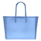 Angelica Large Tote in Metallic Baby Blue