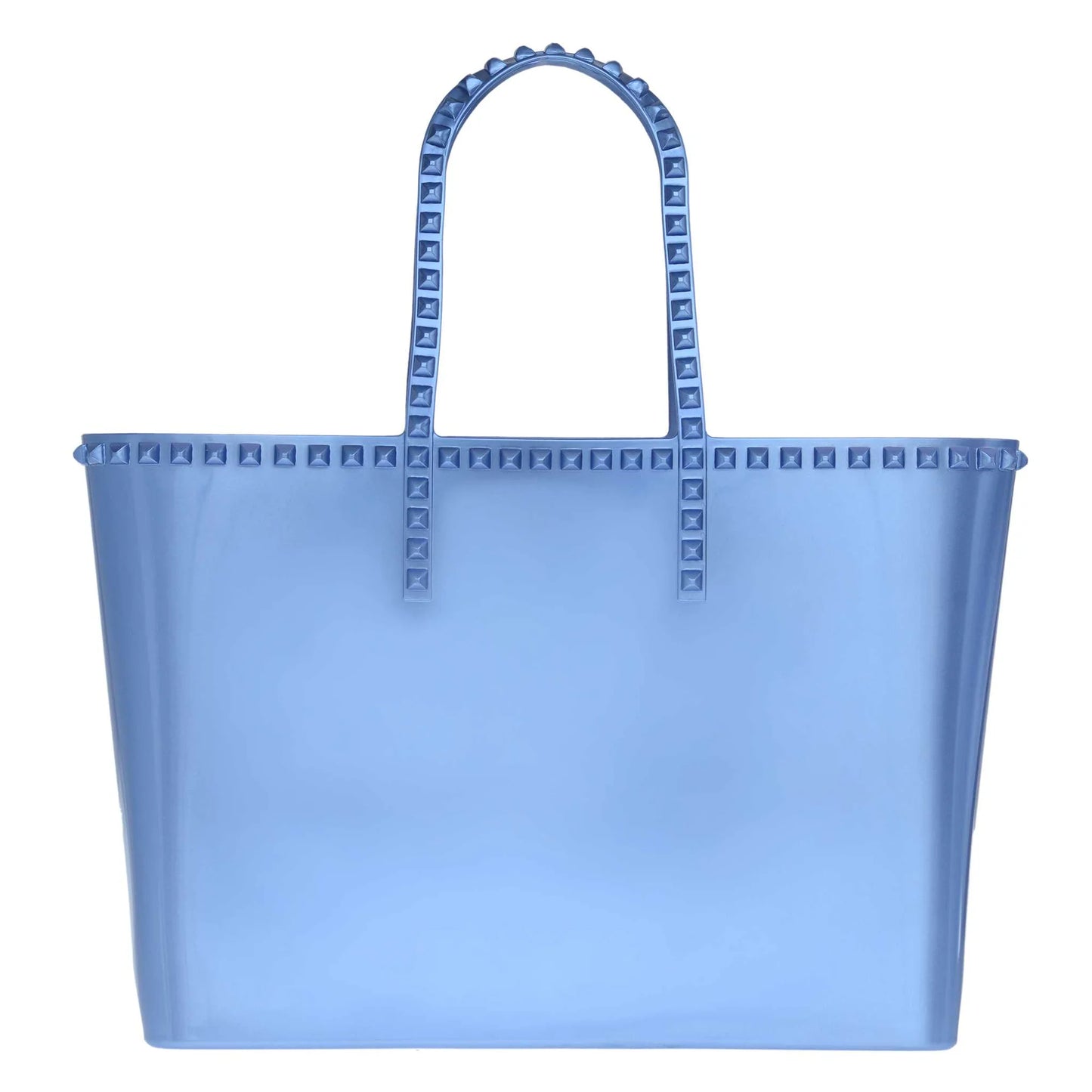Angelica Large Tote in Metallic Baby Blue