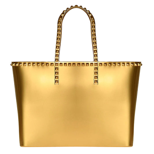 Angelica Large Tote in Metallic Gold
