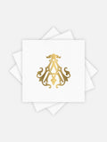 1-Letter Monogrammed Cocktail Napkins