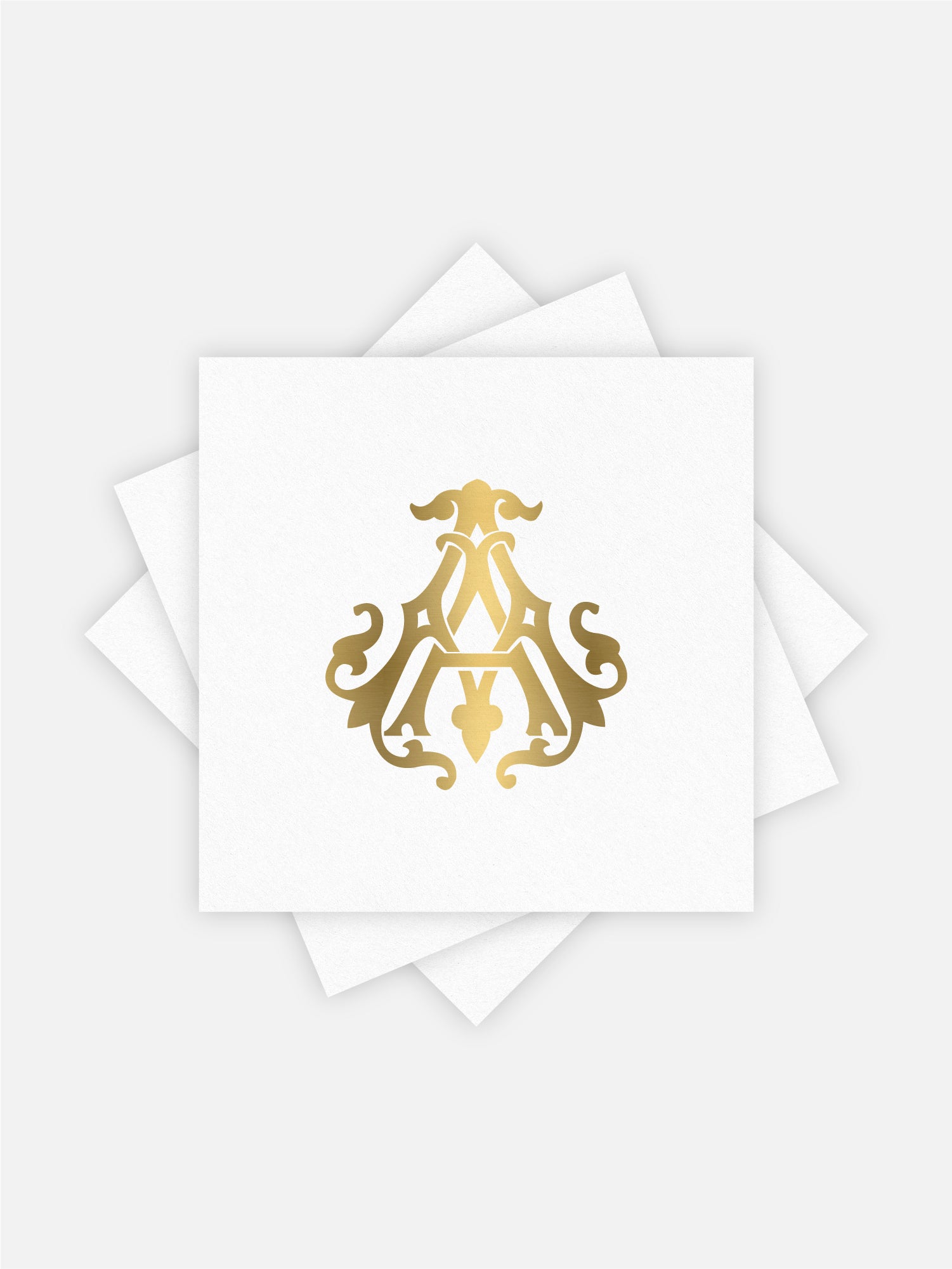 1-Letter Monogrammed Cocktail Napkins