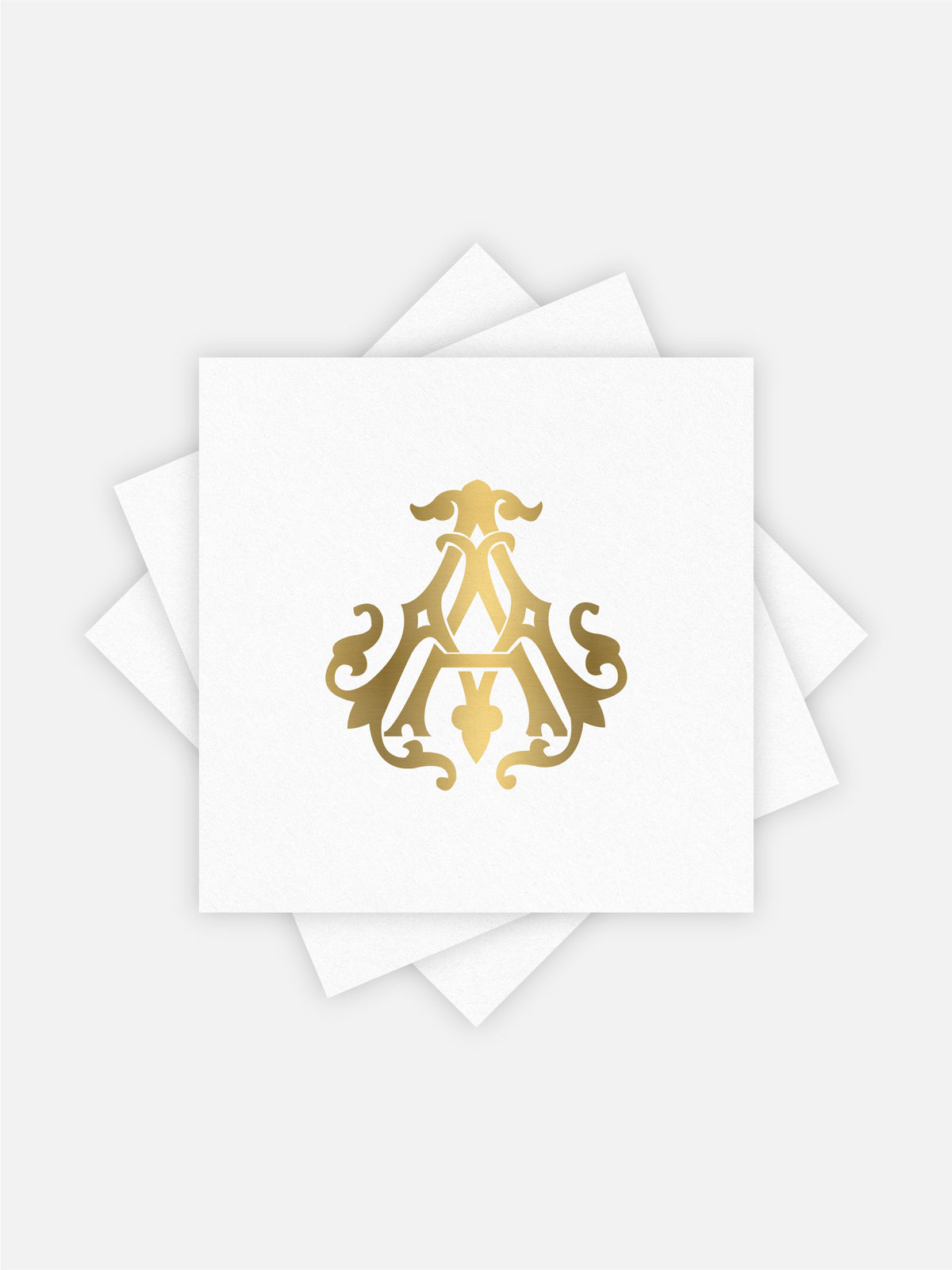 1-Letter Monogrammed Cocktail Napkins