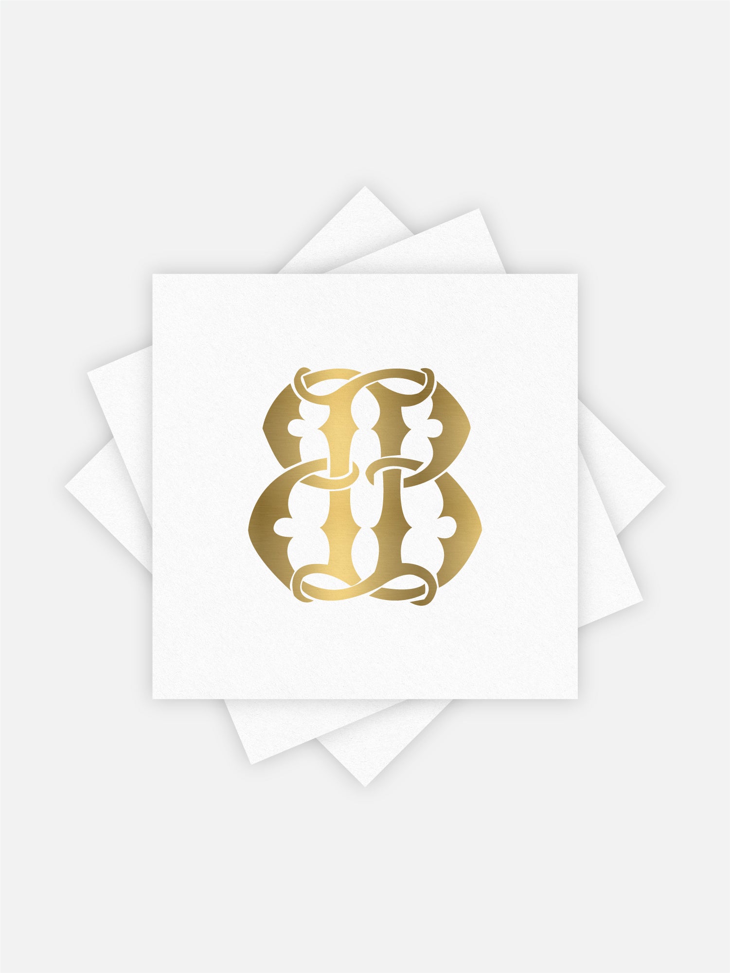 1-Letter Monogrammed Cocktail Napkins