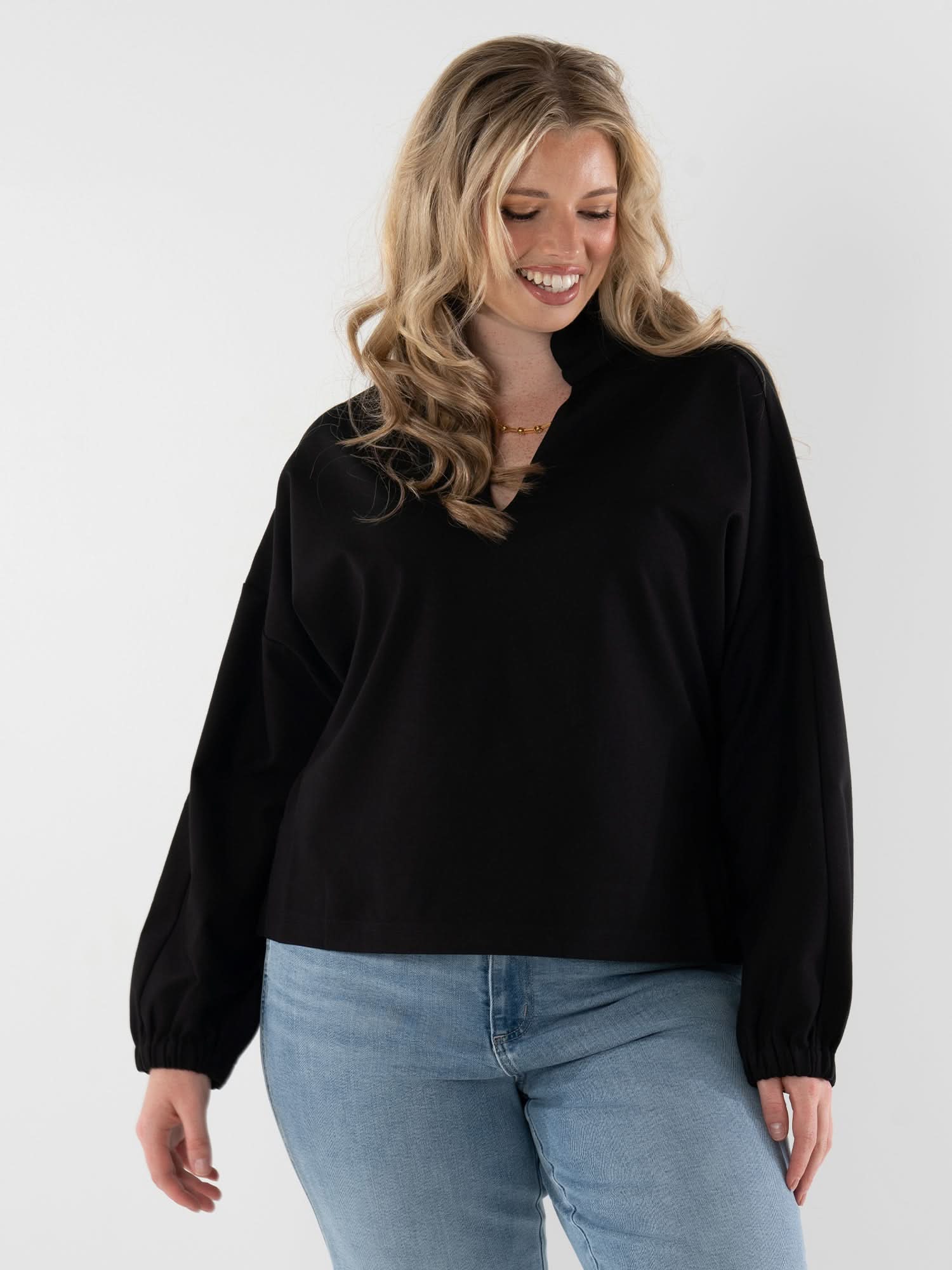 Long-sleeve Poppy in Black Ponte – Emily McCarthy