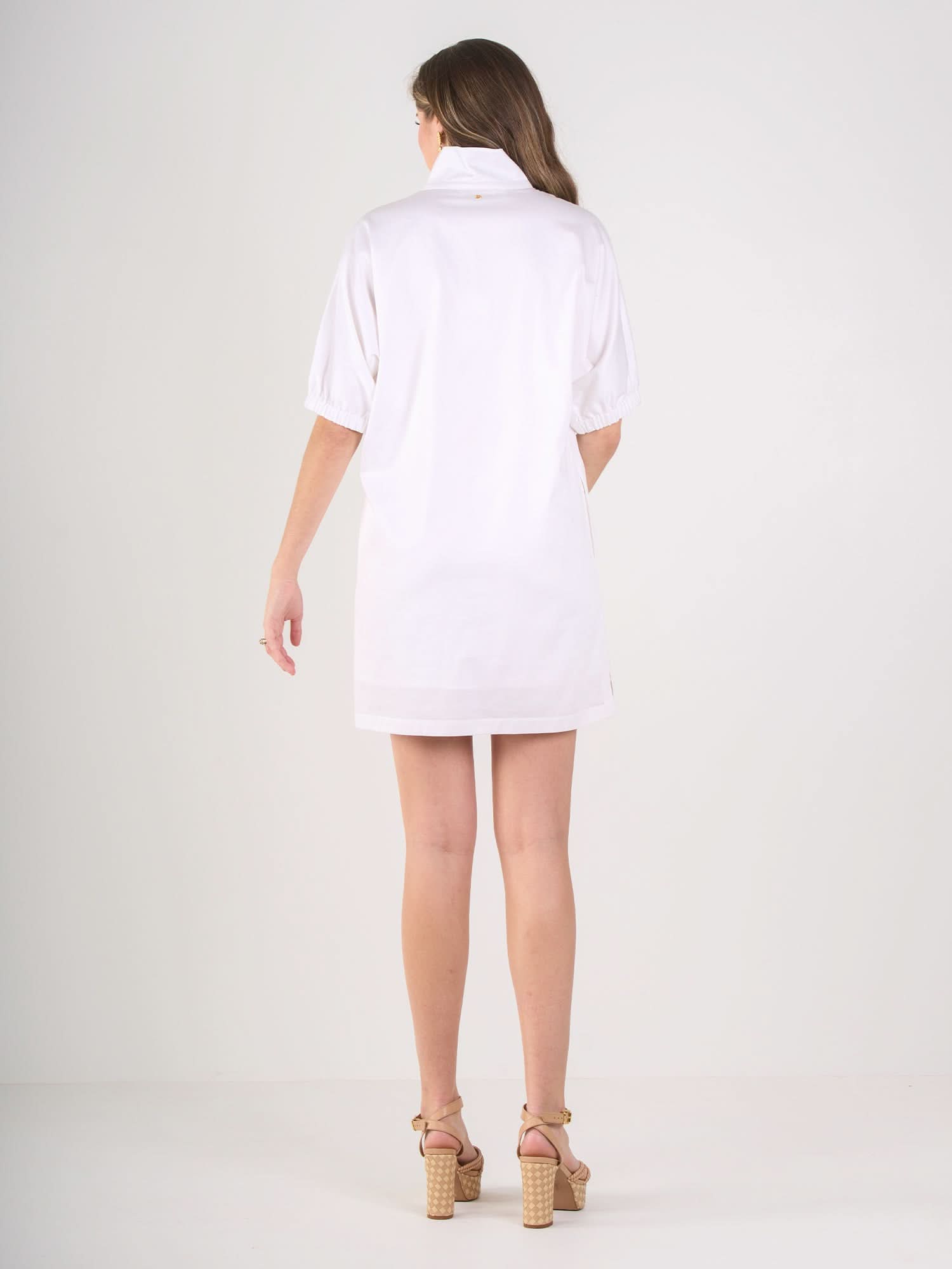 Poppy Dress in White Cotton Poplin M Poppy Dress in White Cotton Poplin M
