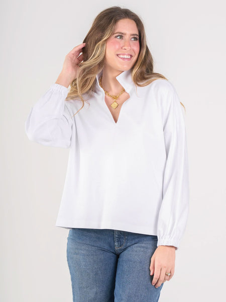 Long-sleeve Poppy in White Ponte – Emily McCarthy