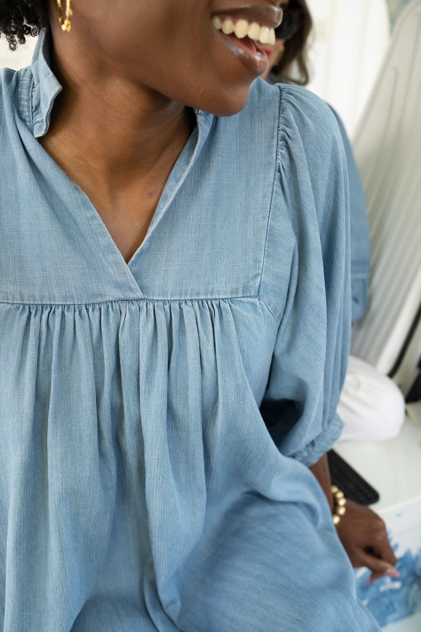 bardot stella denim dress Stella Denim Dress