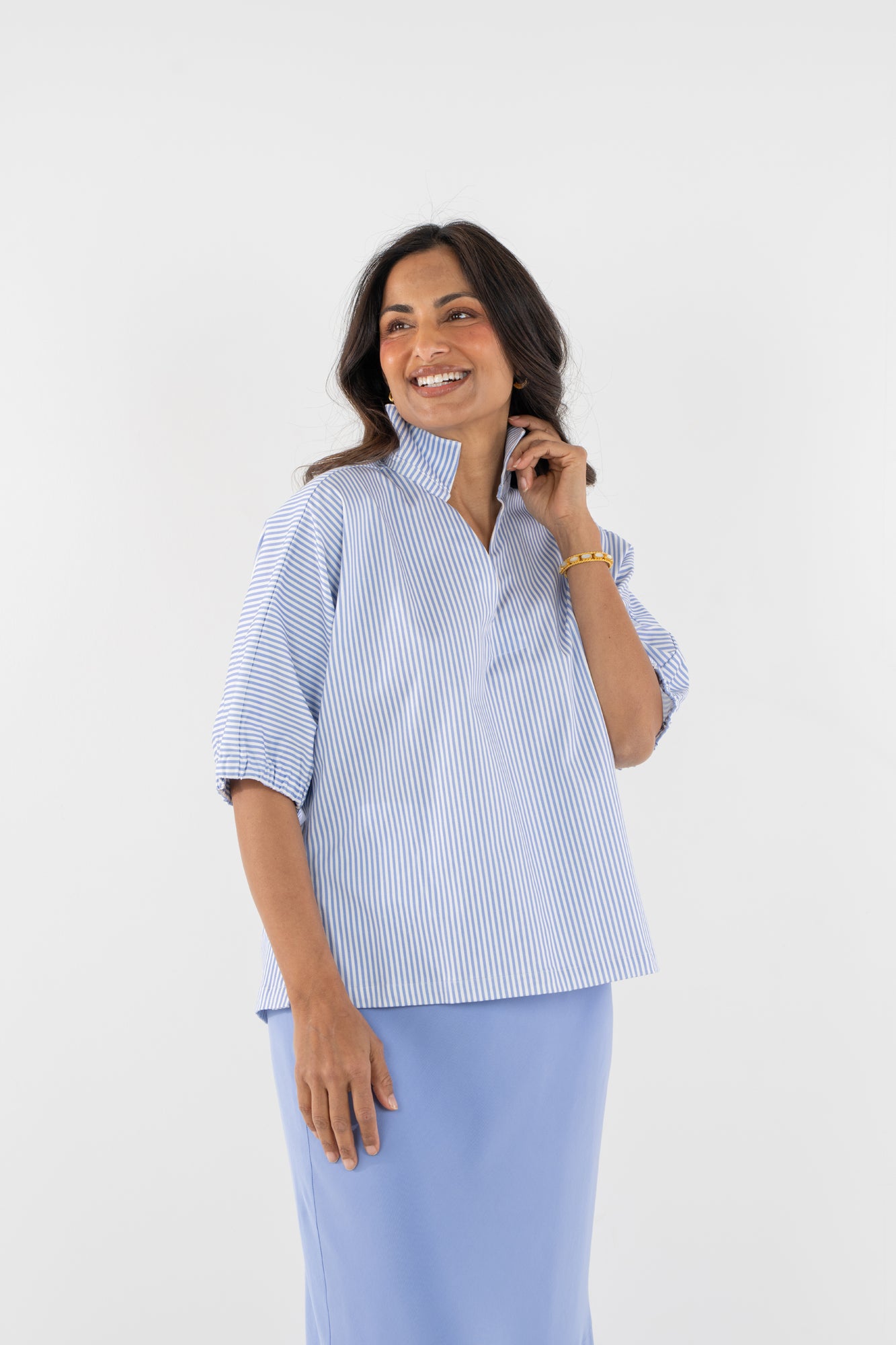 Poppy Top in Grapemist Stripe – Emily McCarthy