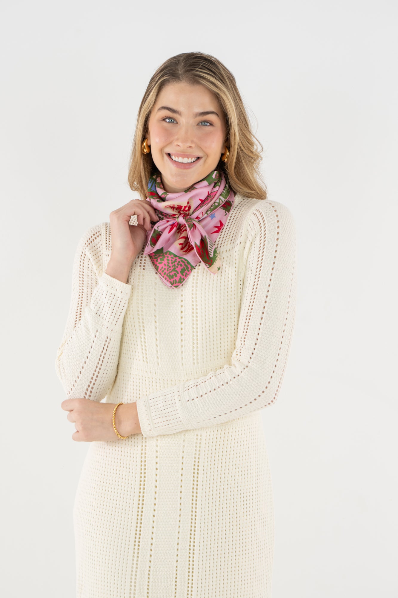 Hand-Stitched Silk Scarf