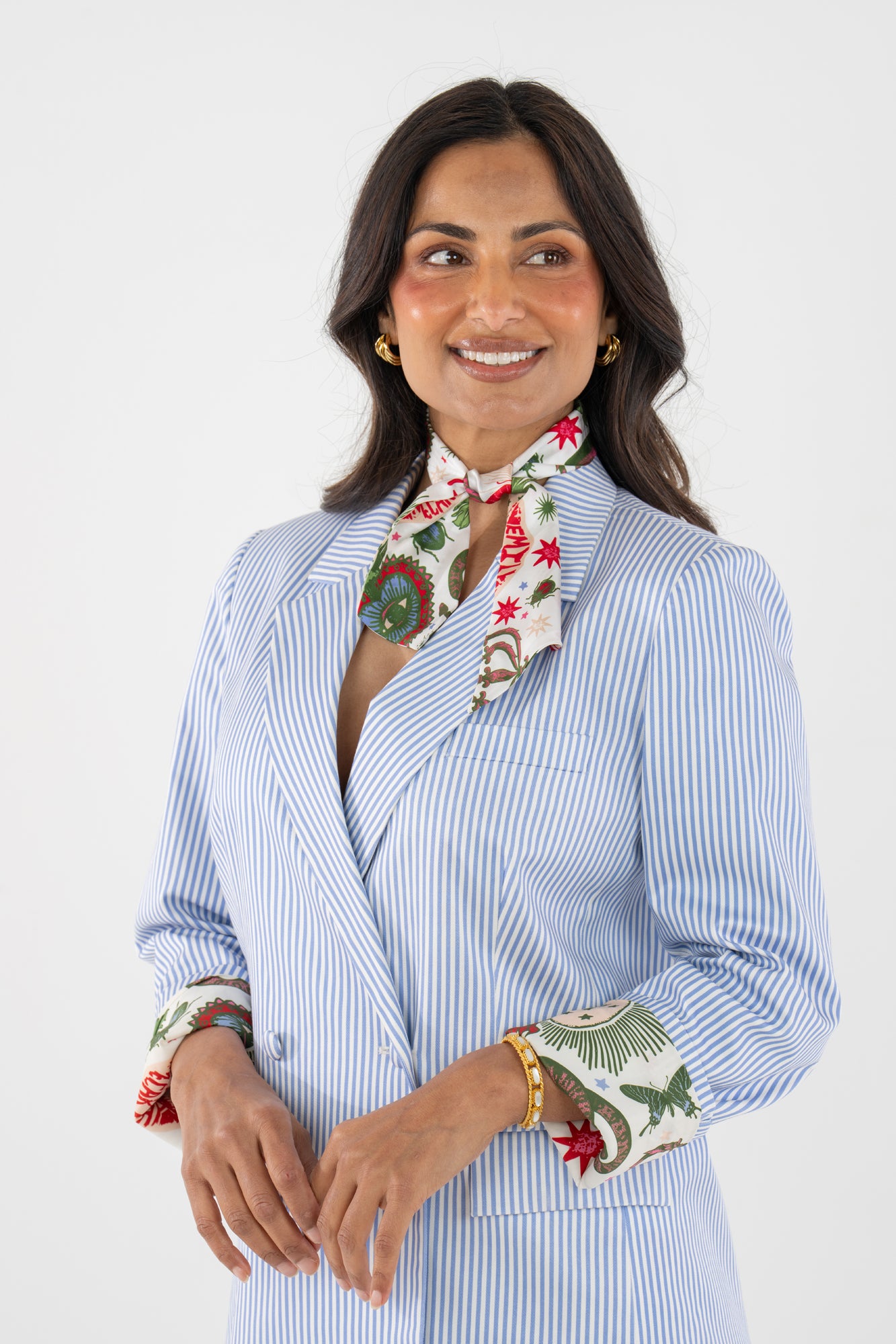 Hand-Stitched Silk Scarfette