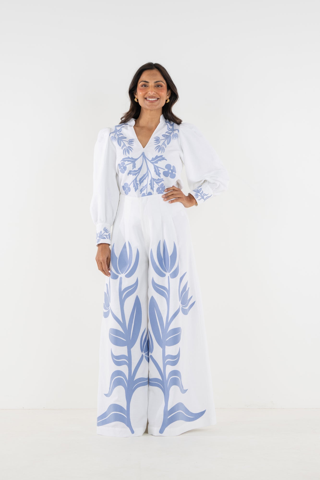 Paisley Pant in Dutch Tile – Emily McCarthy