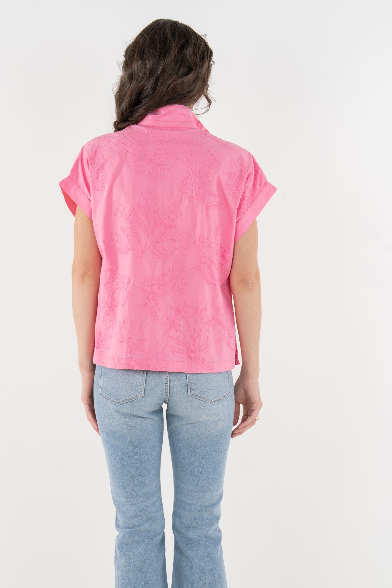 POPPY pink wave tulle tops あさぎーにょ Poppy Top in Fuchsia Fedora Cotton Poplin – Emily McCarthy