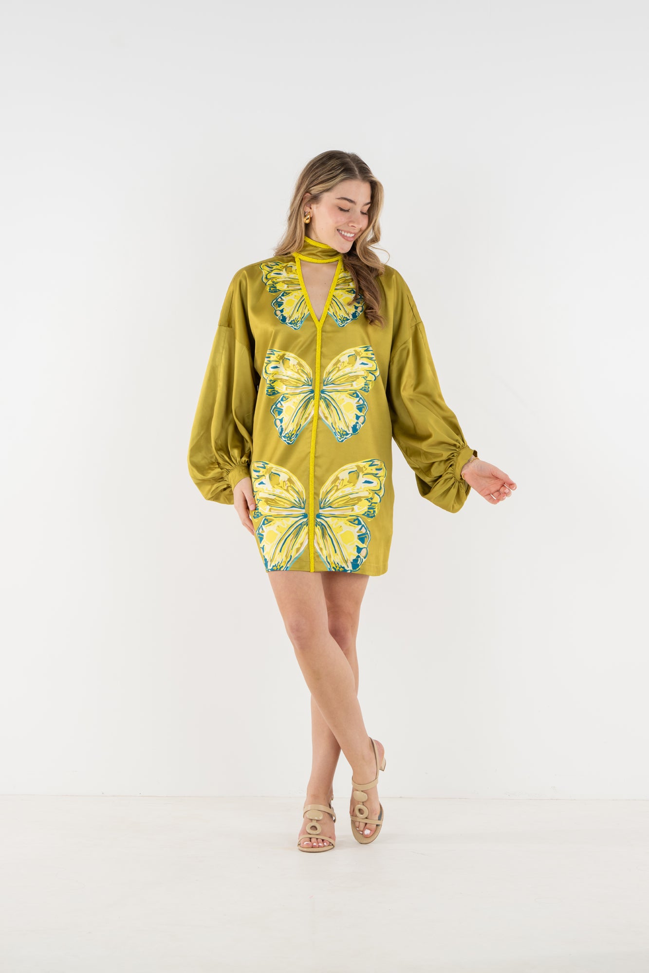 sasha mini dress Sasha. Long Sleeve Mini Dress ELF
