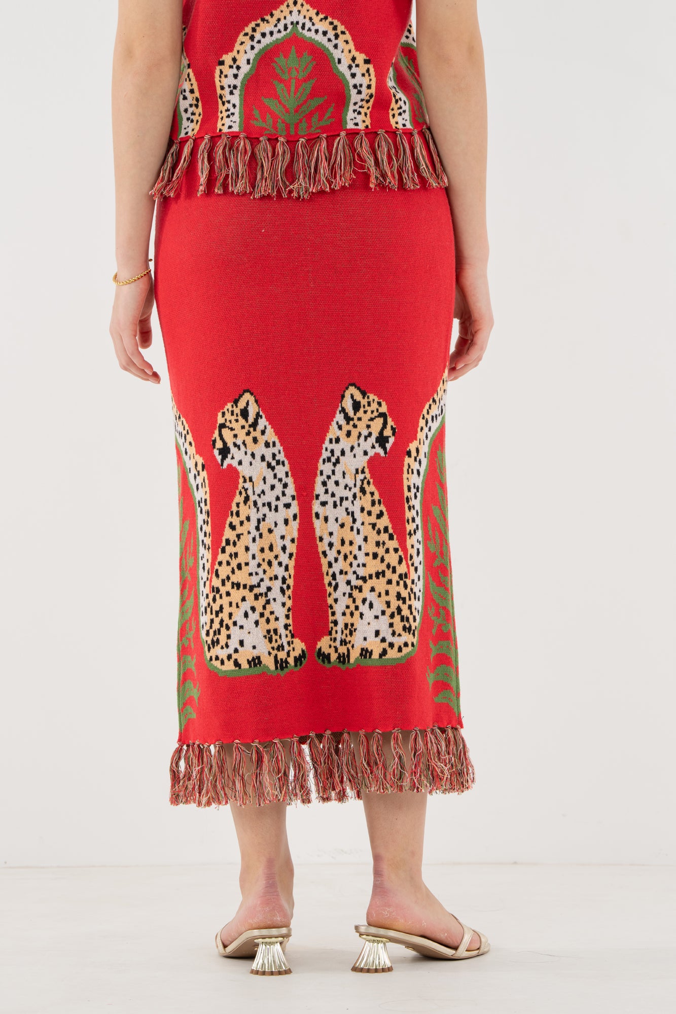 Capri Knit Skirt in Cheetah Rouge – Emily McCarthy