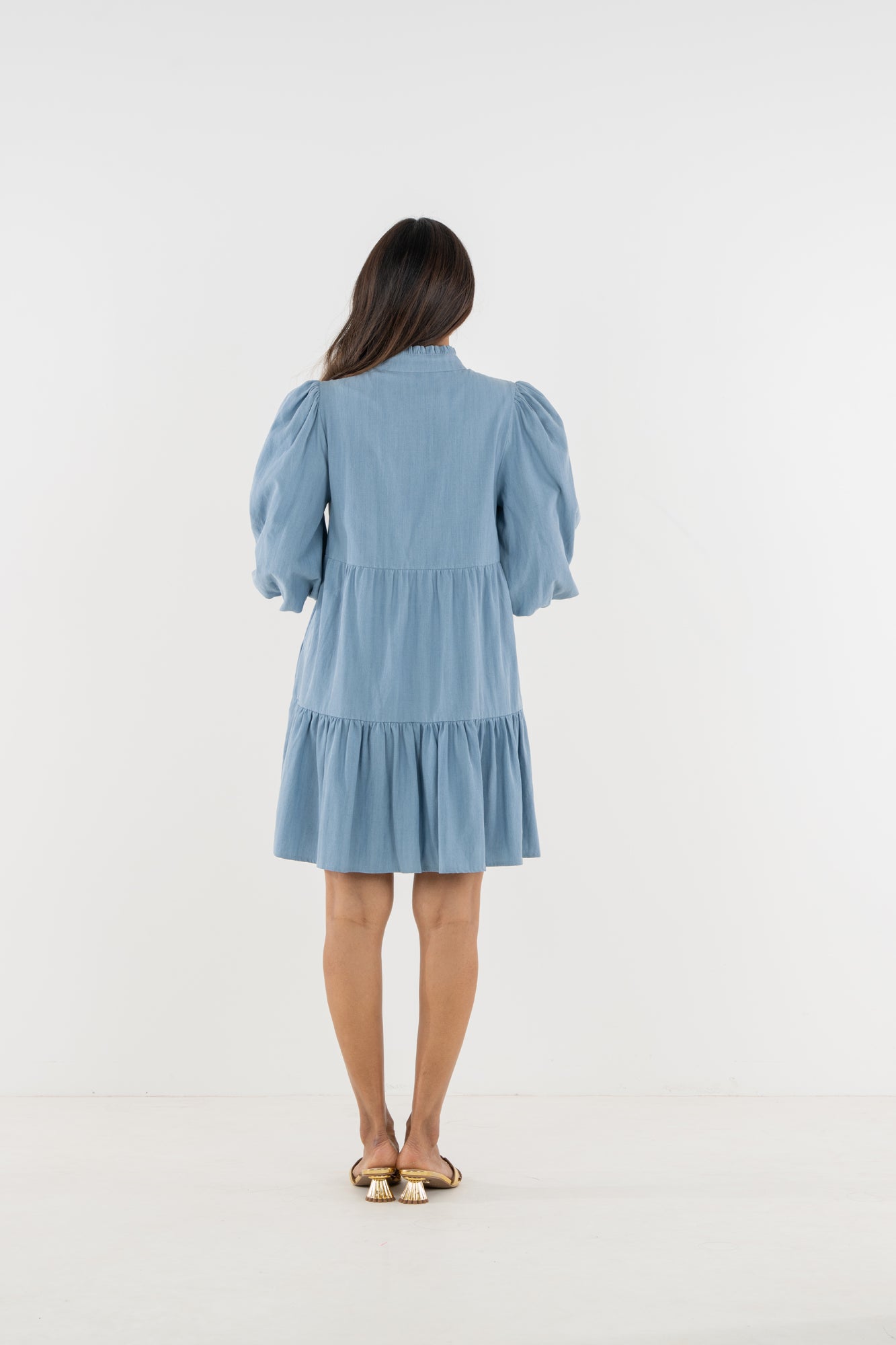 Sadie Dress in Denim Emily McCarthy Sadie Dress in Denim Emily McCarthy