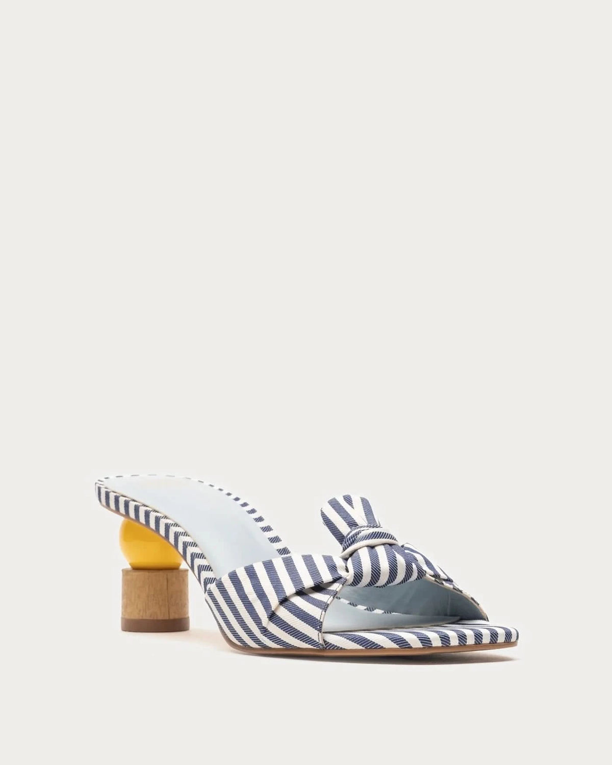 Amanda Heel - Stripe Navy Oyster