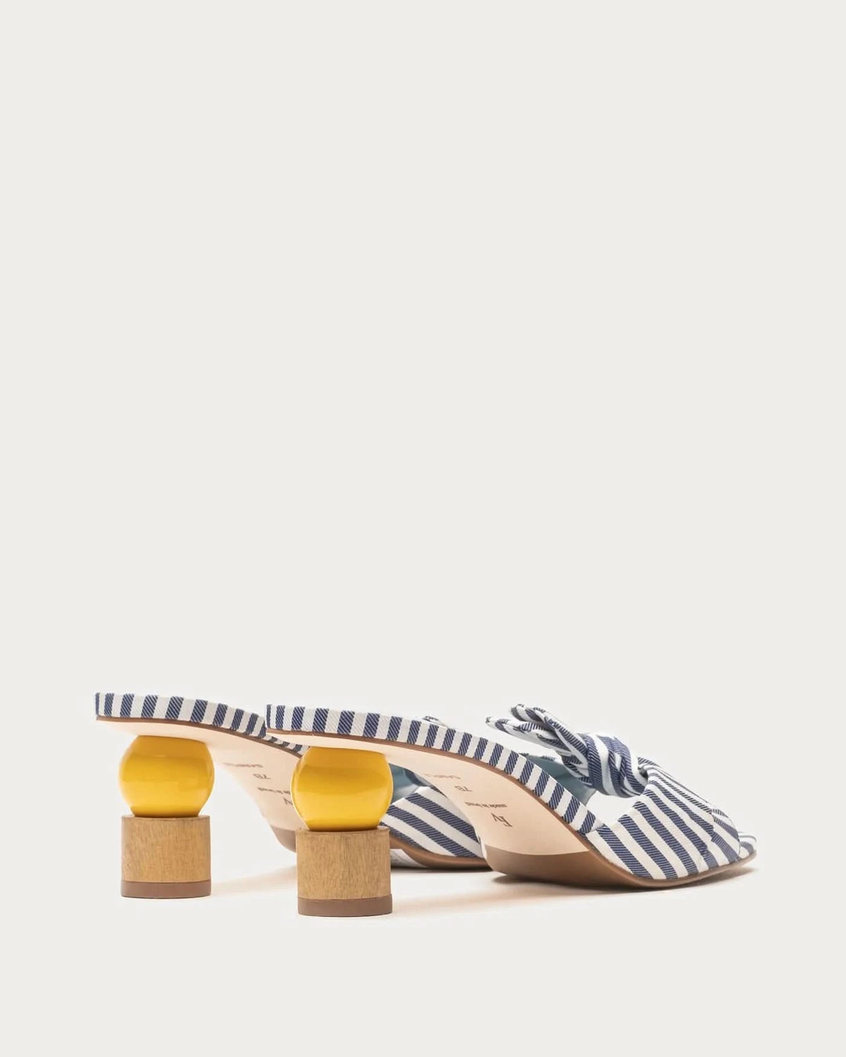Amanda Heel - Stripe Navy Oyster