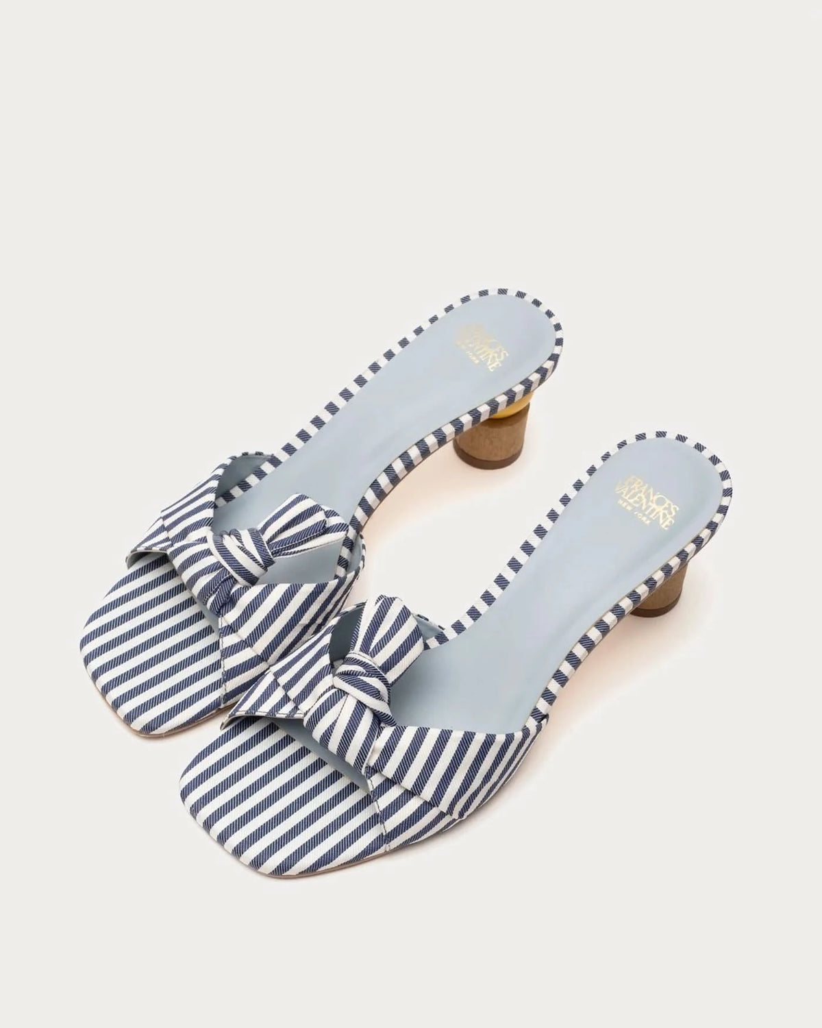 Amanda Heel - Stripe Navy Oyster