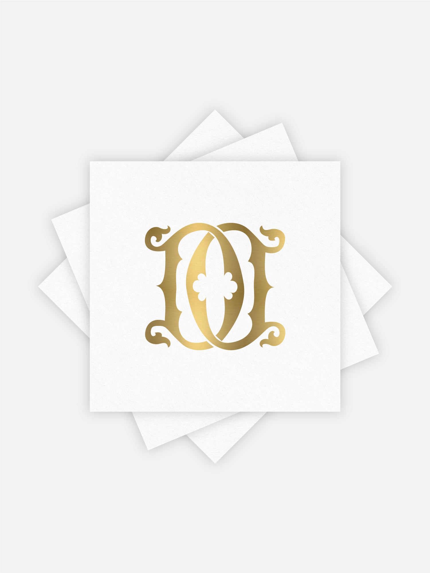 1-Letter Monogrammed Cocktail Napkins