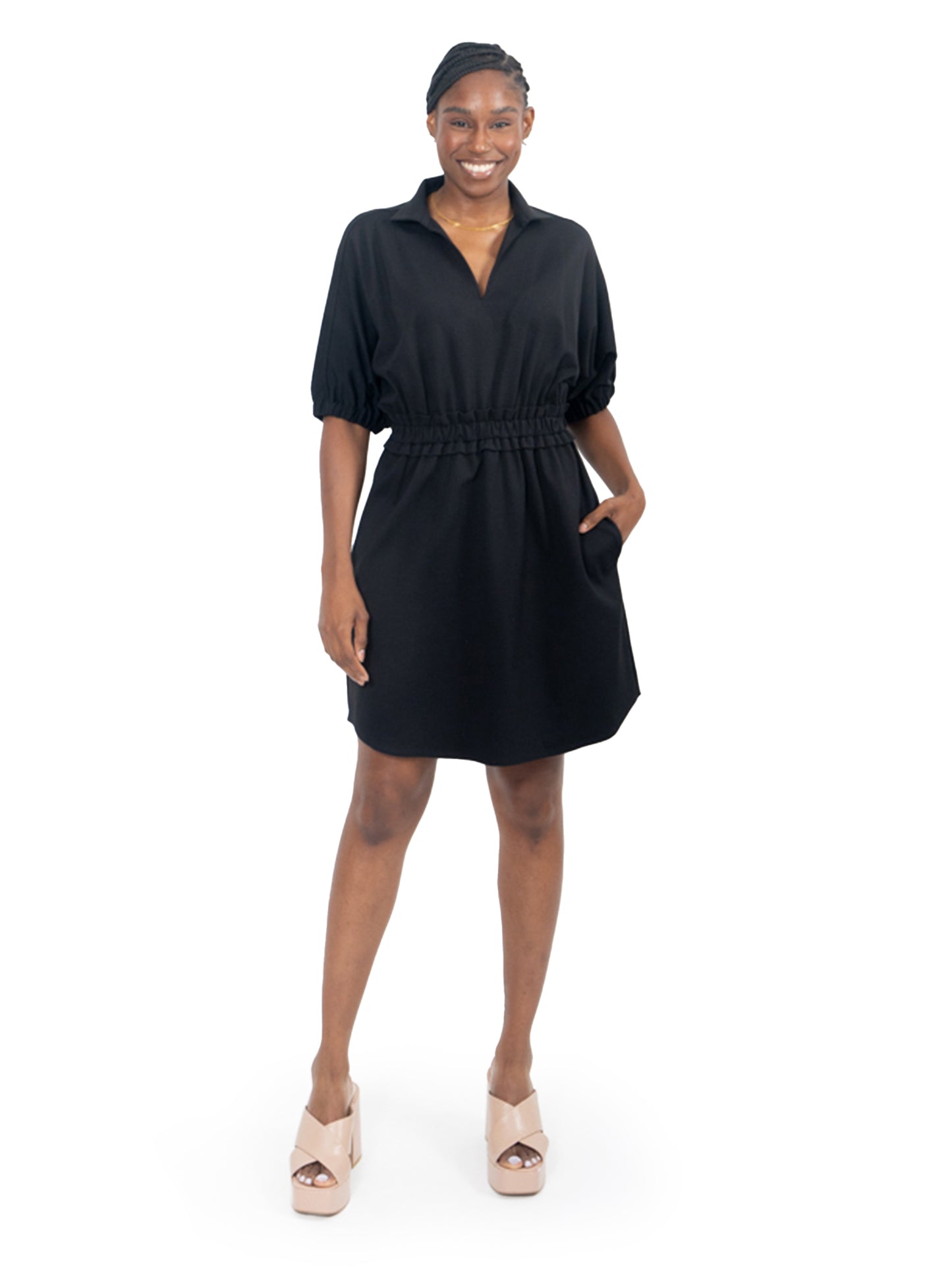 Palmer Dress - Black Ponte