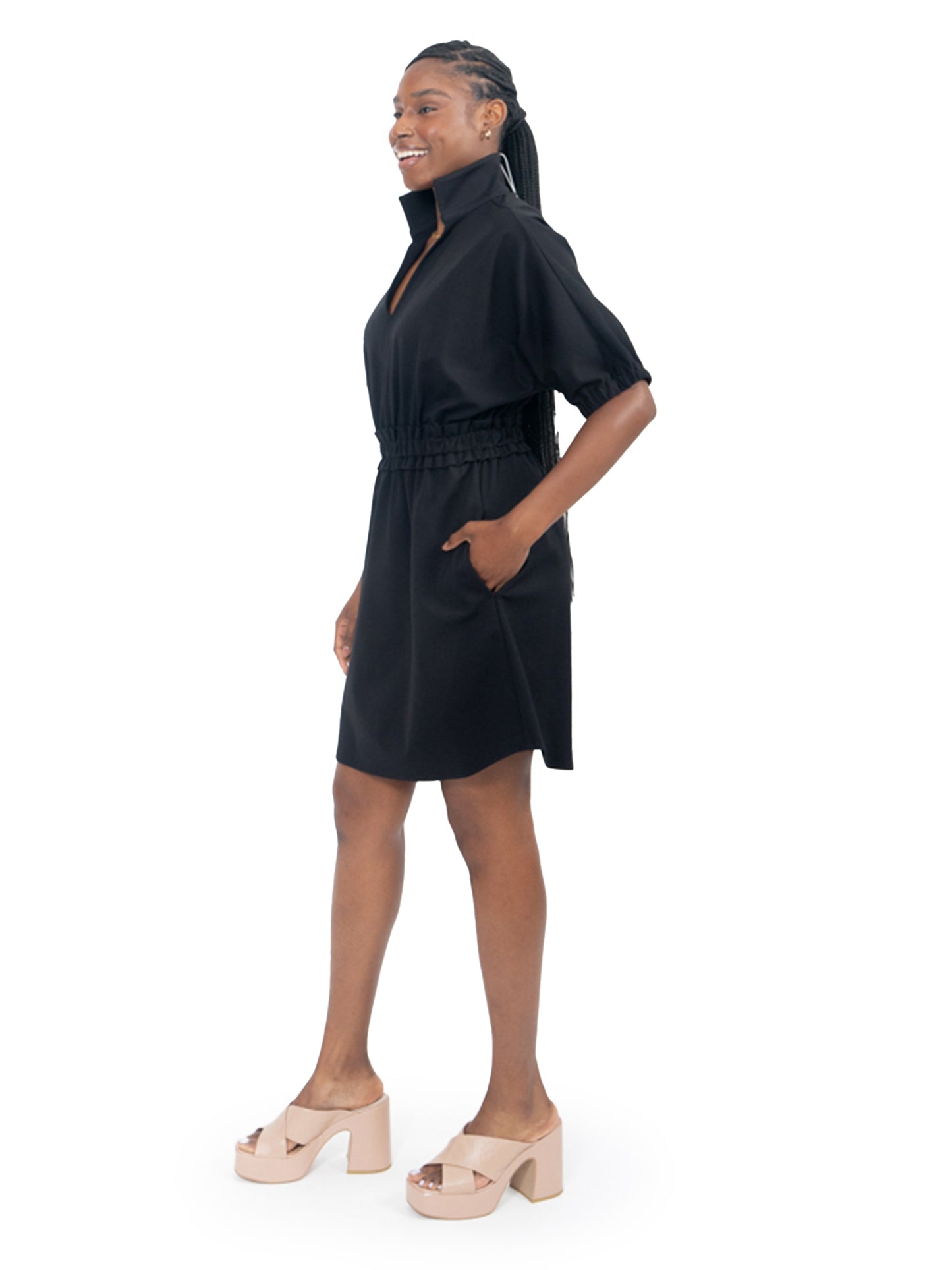 Palmer Dress - Black Ponte